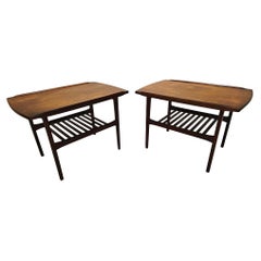 Mid Century Danish Modern Tove, Larsen Inspired Side Table
