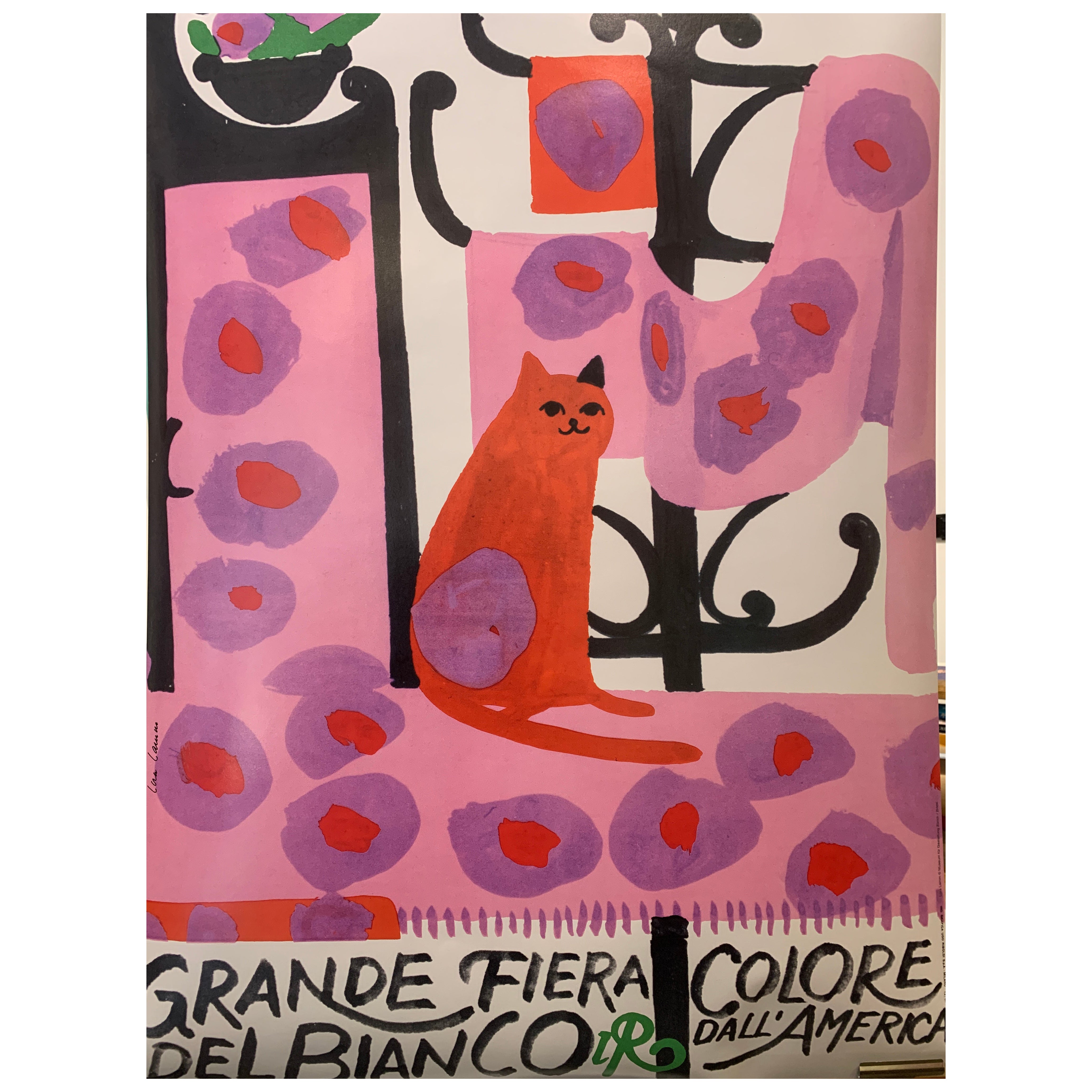 Französisches Vintage-Poster, „Lora Lamm GRANDE FIERA“ von Lora Lamm im Angebot