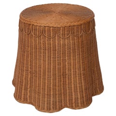 Adeline Side Table in Natural Honey Rattan, Modern furniture by Louise Roe
