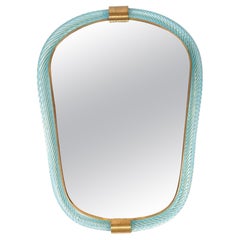 Murano Twisted Rope 'Firenze' Mirror in the Style of Barovier e Toso