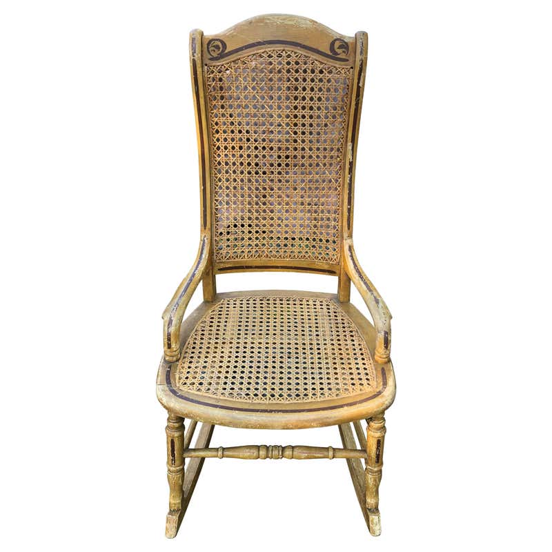 English Country Winged Pine Rocking Chair For Sale at 1stDibs | country ...