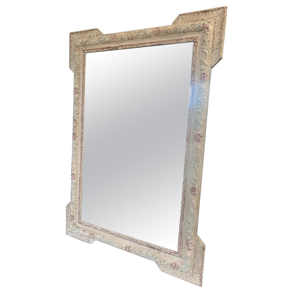 Antique Foxed Mirror For Sale