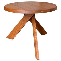 Table T 21 A by Pierre Chapo from 1978 in French Elm. 