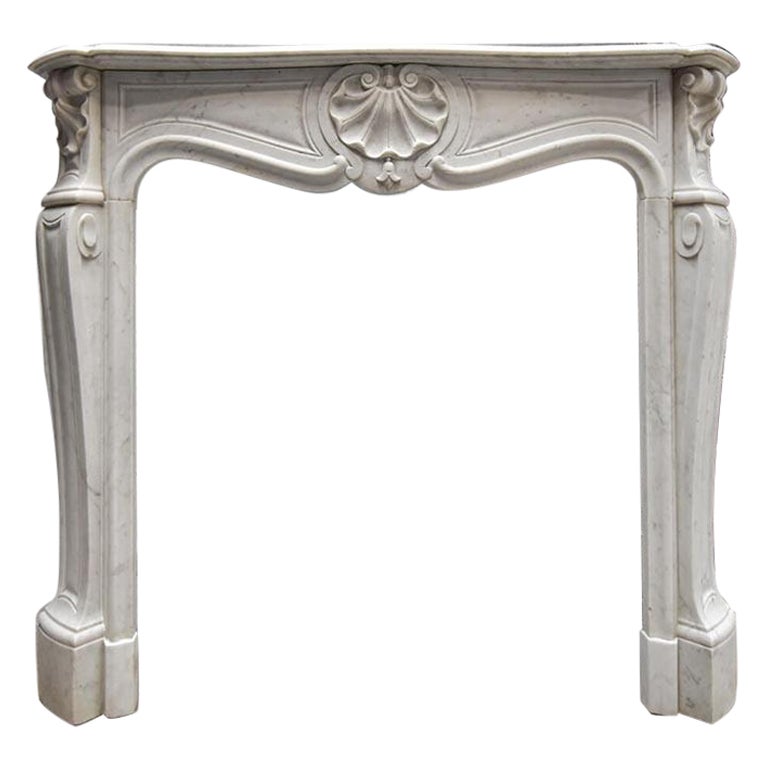 Antique-Louis-XV marble fireplace mantel 19th Century