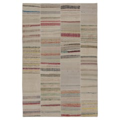 Patchwork-Kilim von Rug & Kilim in polychromen Streifen