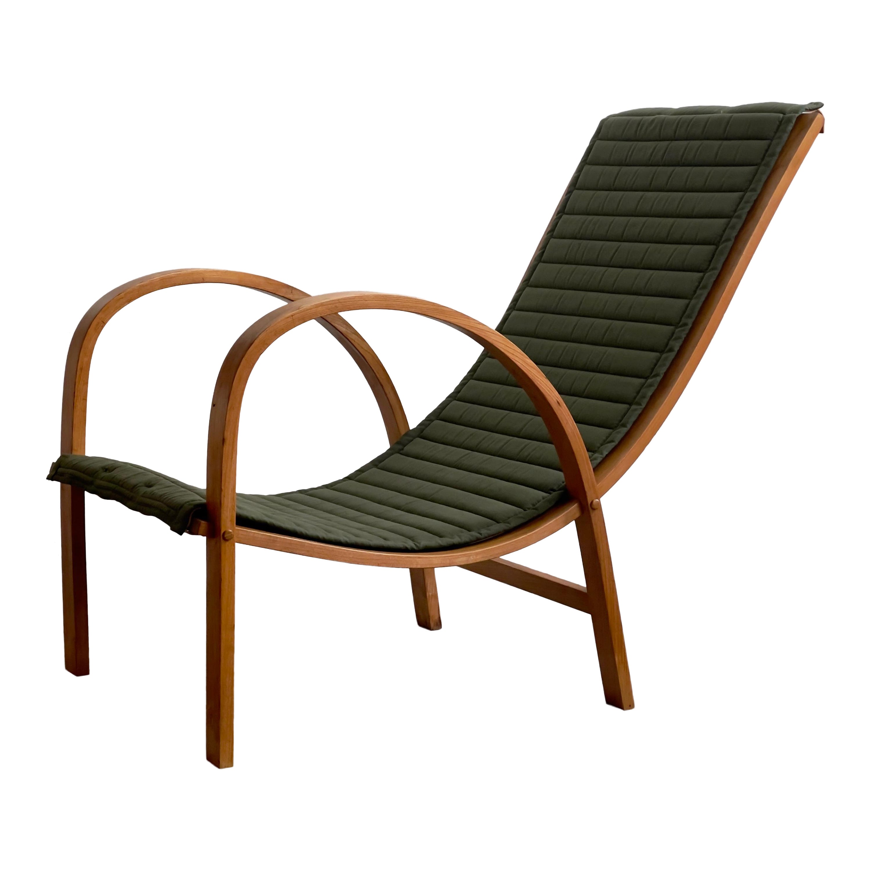 Rare 1940s Danish Modern Lounge Chair in Elm by Søren Hansen for Fritz Hansen  For Sale