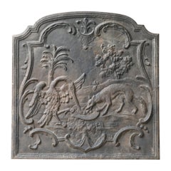 French Louis XV Style 'The Fox and The Stork' Fireback