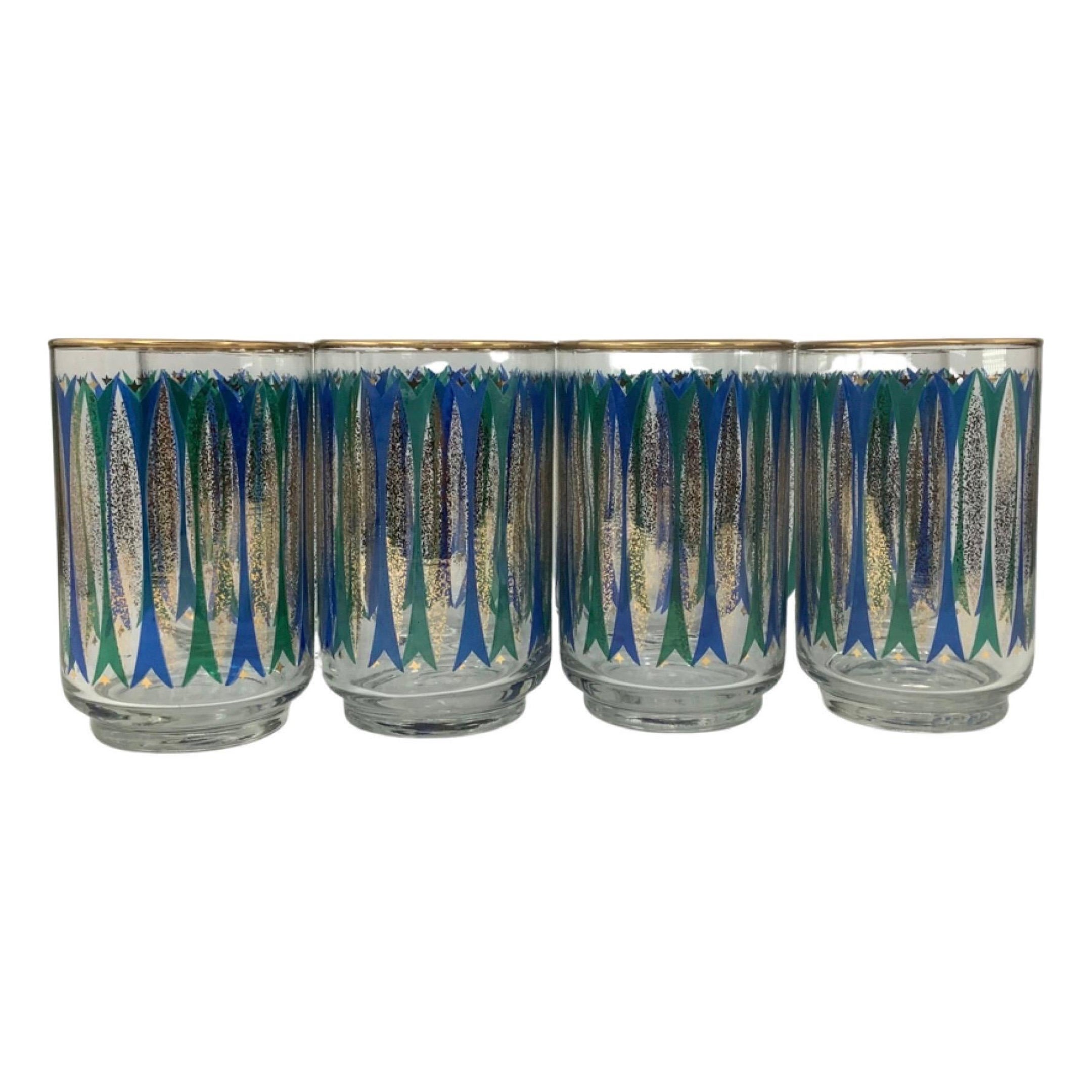 Set of 8 Atomic Libbey Mid - Century Modern Tumblers For Sale