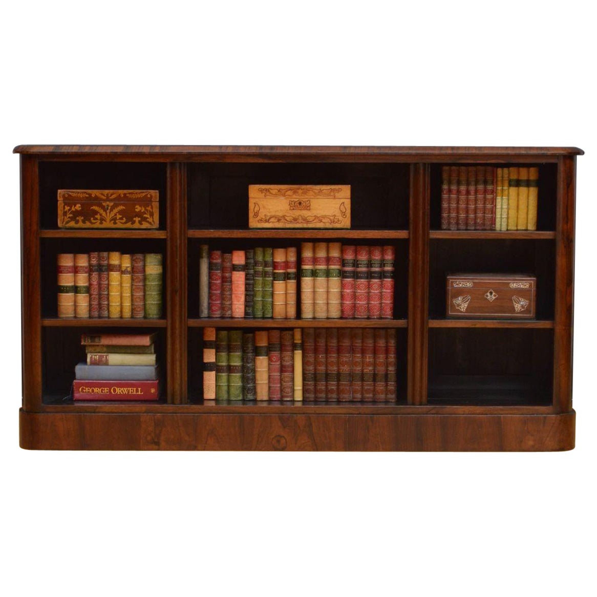 William IV Low Rosewood Open Bookcase