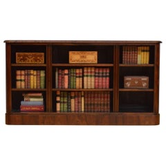 Antique William IV Low Rosewood Open Bookcase