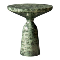 ClassiCon Bell Solid Green Guatemable Marble Side Table by Sebastian Herkner