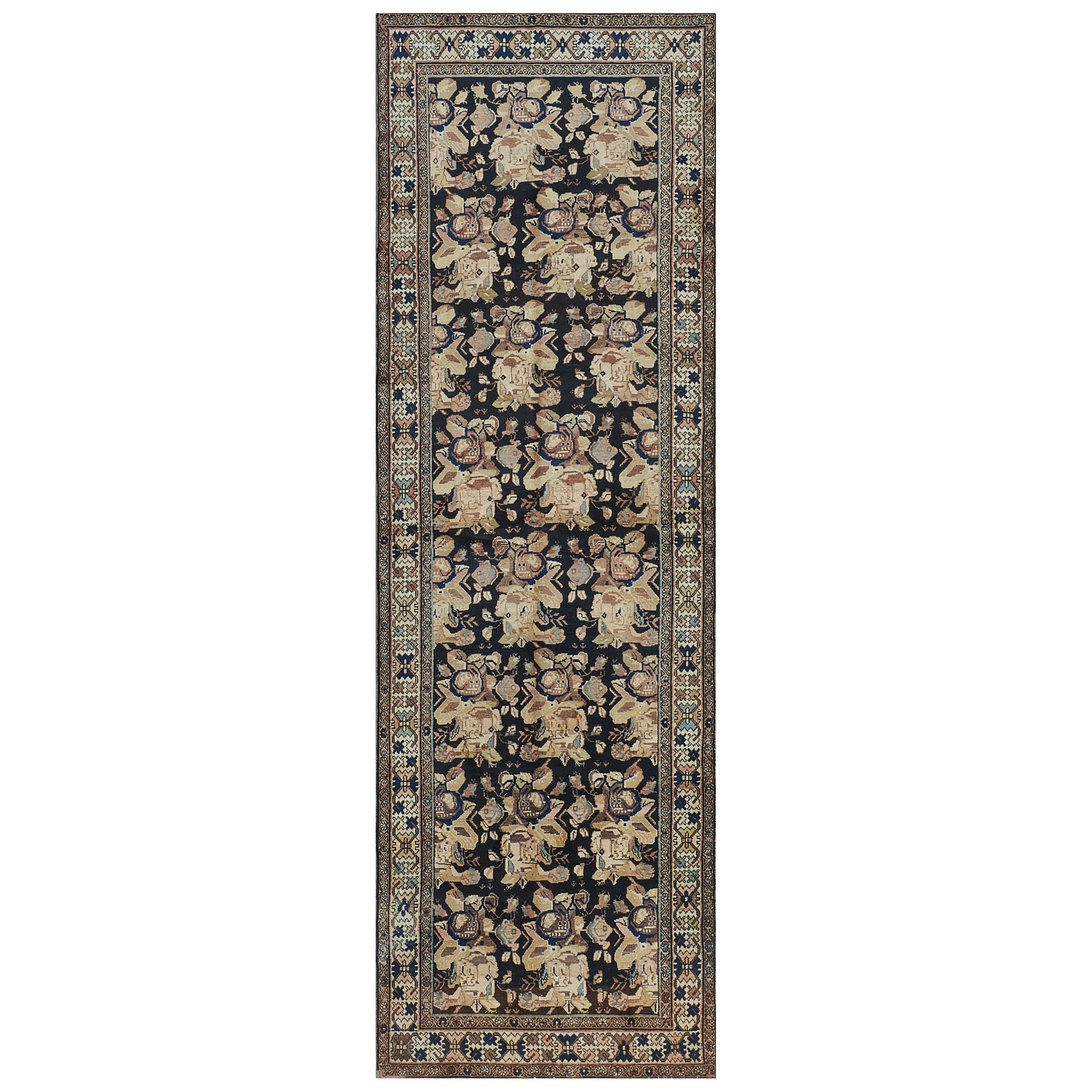 Antique Circa-1910 Floral Persian Malayer Runner For Sale