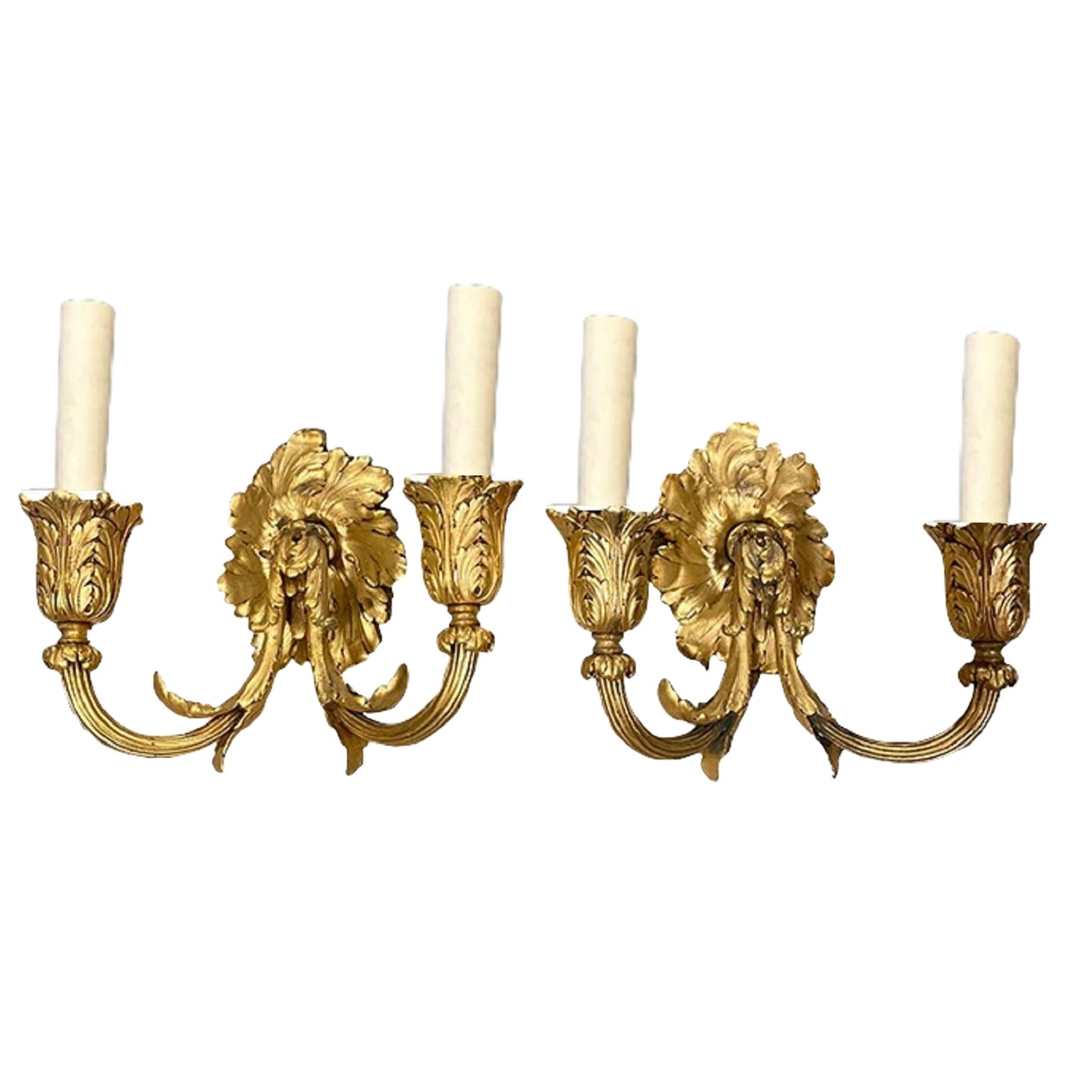1900 Caldwell Bronze Sconces For Sale