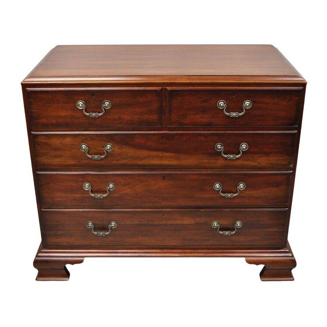 Drexel Heritage Cambridge Cherry Wood Four Drawer Dresser Chest For Sale