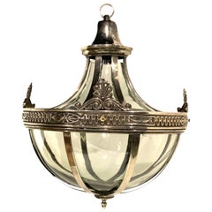1920s Caldwell Nickel Plated Light Fixture