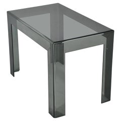 Les Prismatiques Smoked Lucite Side \ End Table
