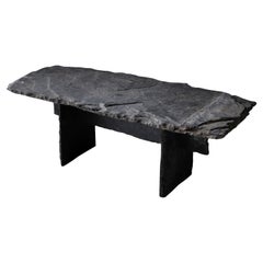 Table basse rectangulaire en ardoise #2, France circa 1930