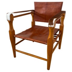 Vintage Leather Safari Chair