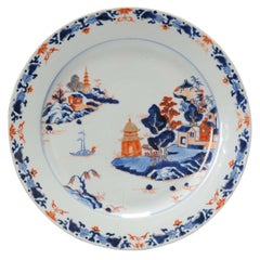 Precioso Plato Antiguo Chino Porcelana Periodo Kangxi Imari Cargador