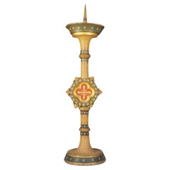 Pr. Metal Victorian Gothic Church Design Candle Holders Candle Sticks