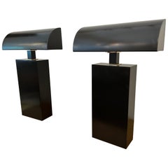 Pair of Signed Karl Springer Table Lamps