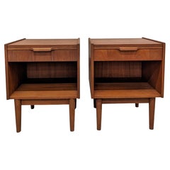 Rare Set of Teak Nightstands - 082363 Vintage Danish Mid Century