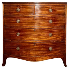 Antique Georgian Mahogany Bowfront Chest circa 1800