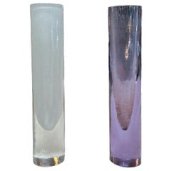 Pair of 2 Italian Decorative Murano Small Vases 1960s