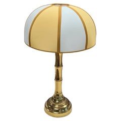 Vintage Mid Century Italian Fully Brass Table Lamp 1970s