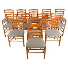 Vintage Set of 13 Kaare Klint Church Chairs for Fritz Hansen, Denmark, 1960s