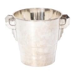 Antique Art Deco Skyscraper Style Silver Plate Ice Bucket