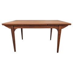 Mesa de Comedor Rectangular c 2 Hojas - 082362 Vintage Danés Mediano Siglo 