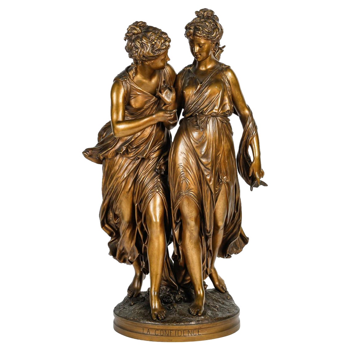 Importante sculpture en bronze de Louis Grégoire, 19e siècle.