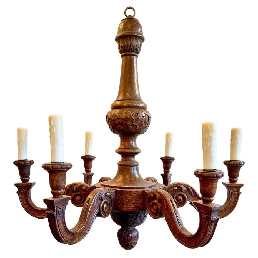 Large Wooden Chandelier For Sale at 1stDibs