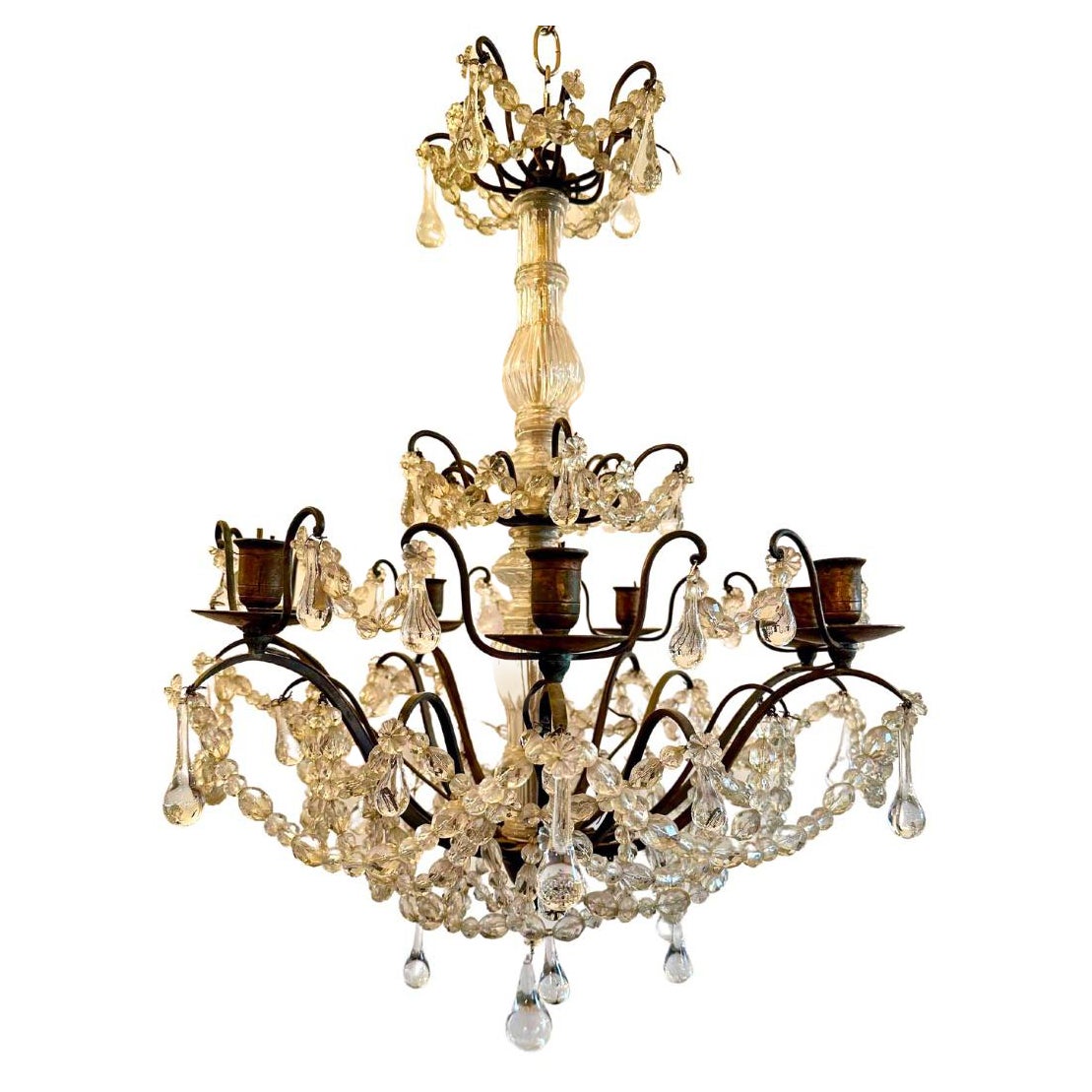 18th Century French Crystal Chandelier For Sale
