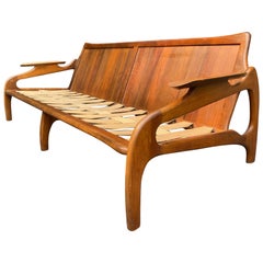 Adrian Pearsall Model 1209S 3 seater walnut sofa