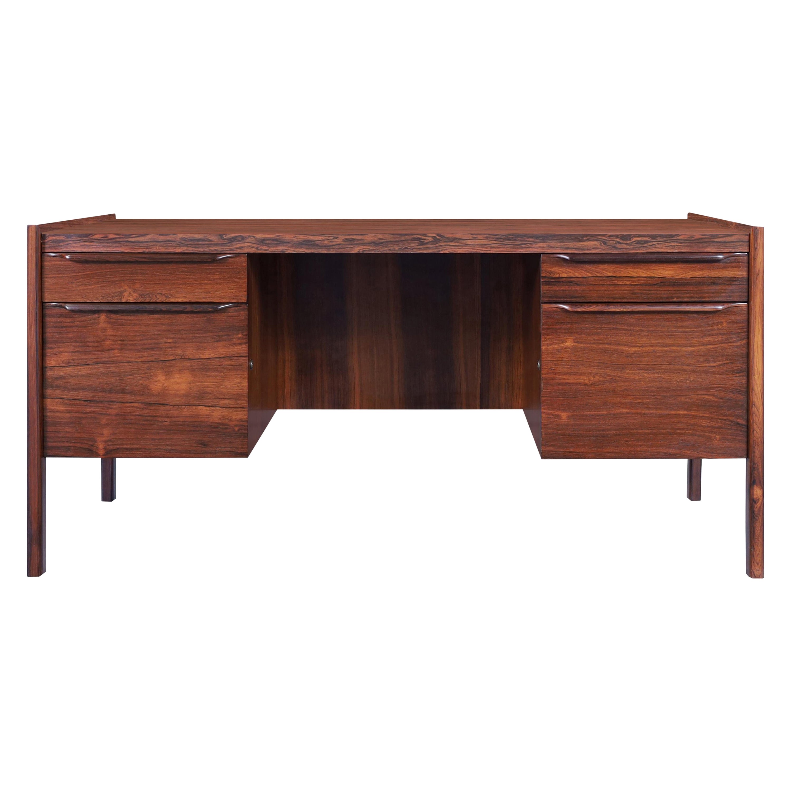 Danish Modern Executive Rosewood Desk