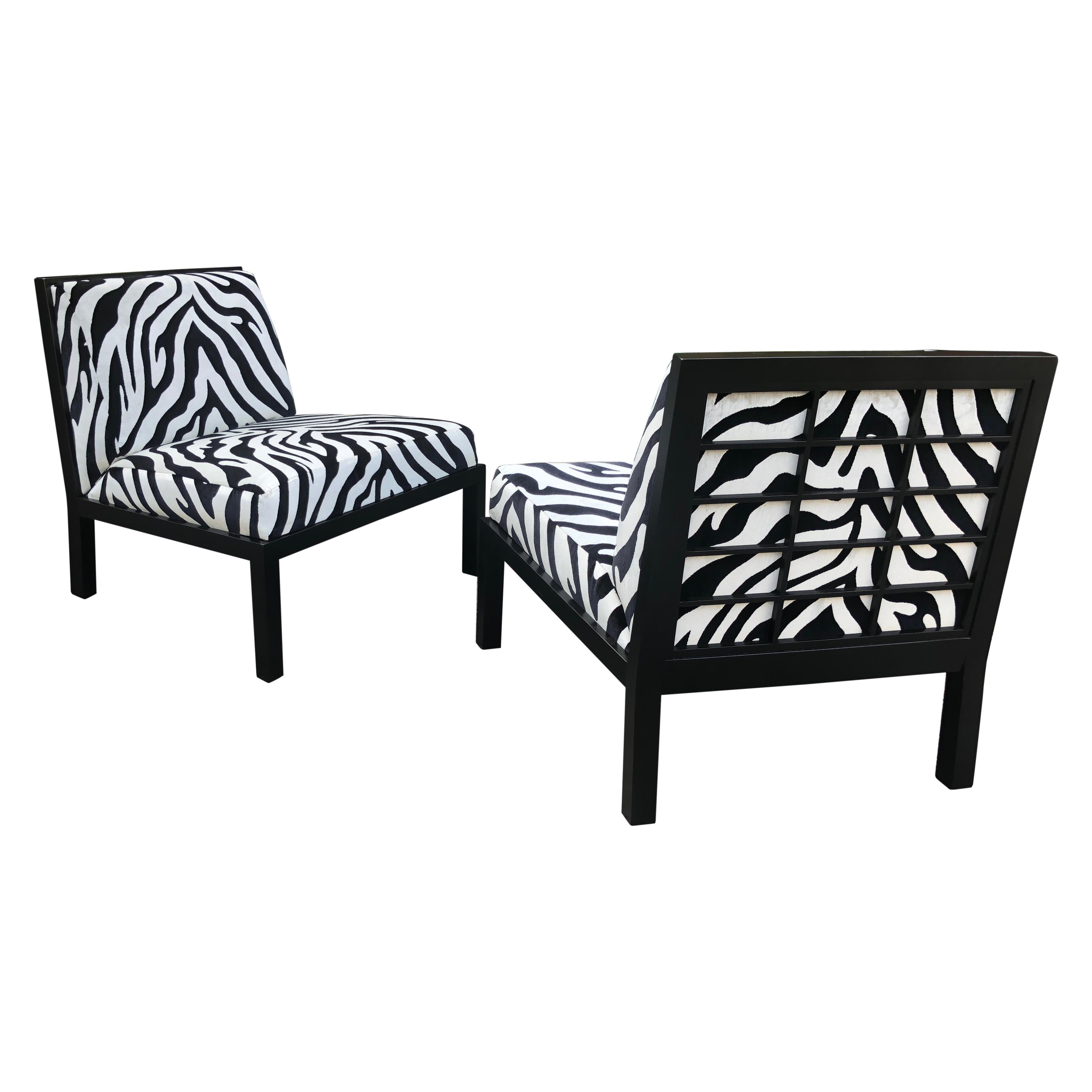Stupenda coppia Michael Taylor Baker Slipper Chairs Mid Century Modern