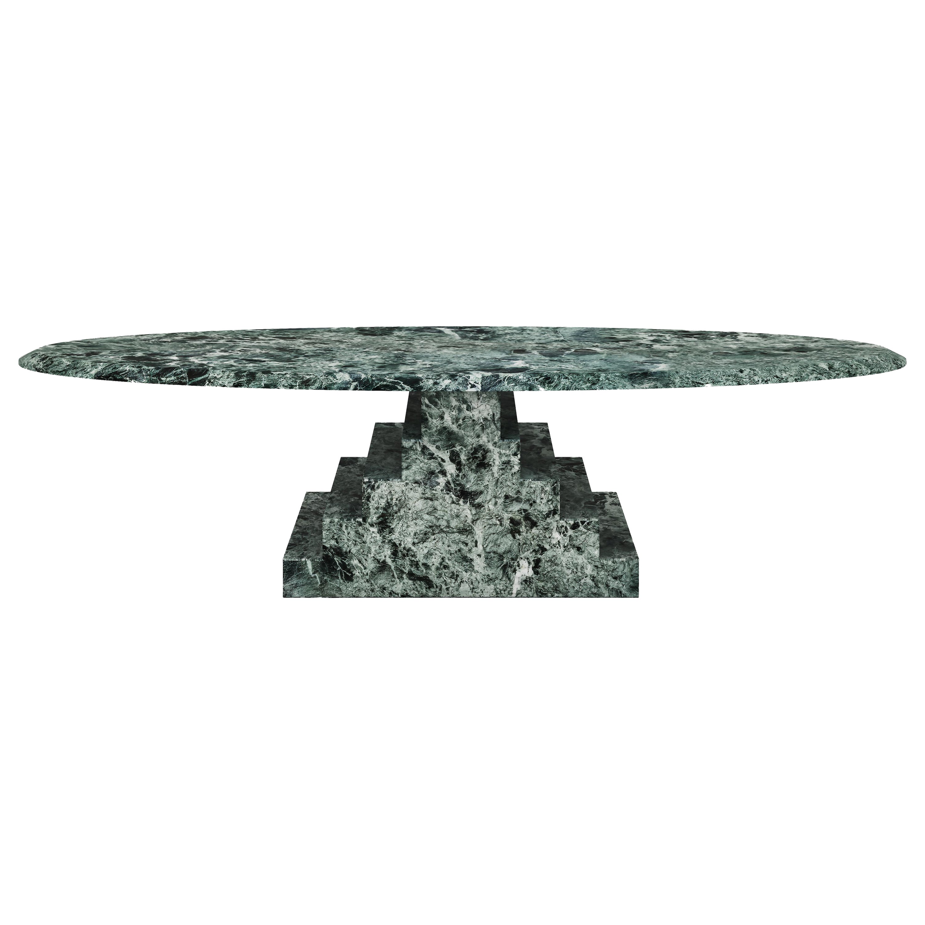 NORDST NIKO Coffee Table, Italian Green Marble, Danish Modern Design , New