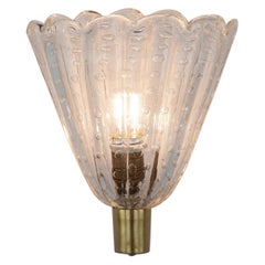 Mid-Century Barovier Bullicante Murano Sconce, Italy, 1940s 