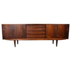 Vintage Large Danish Modern Credenza in Rosewood by Clausen + Søn
