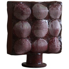 Klaus Nærø, Ceramic Sculpture in Various Red Colors, Danish Mid Century, 1970s