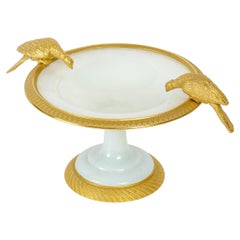 Opaline and Gilt Bronze Bowl, Antique Charles X Period.