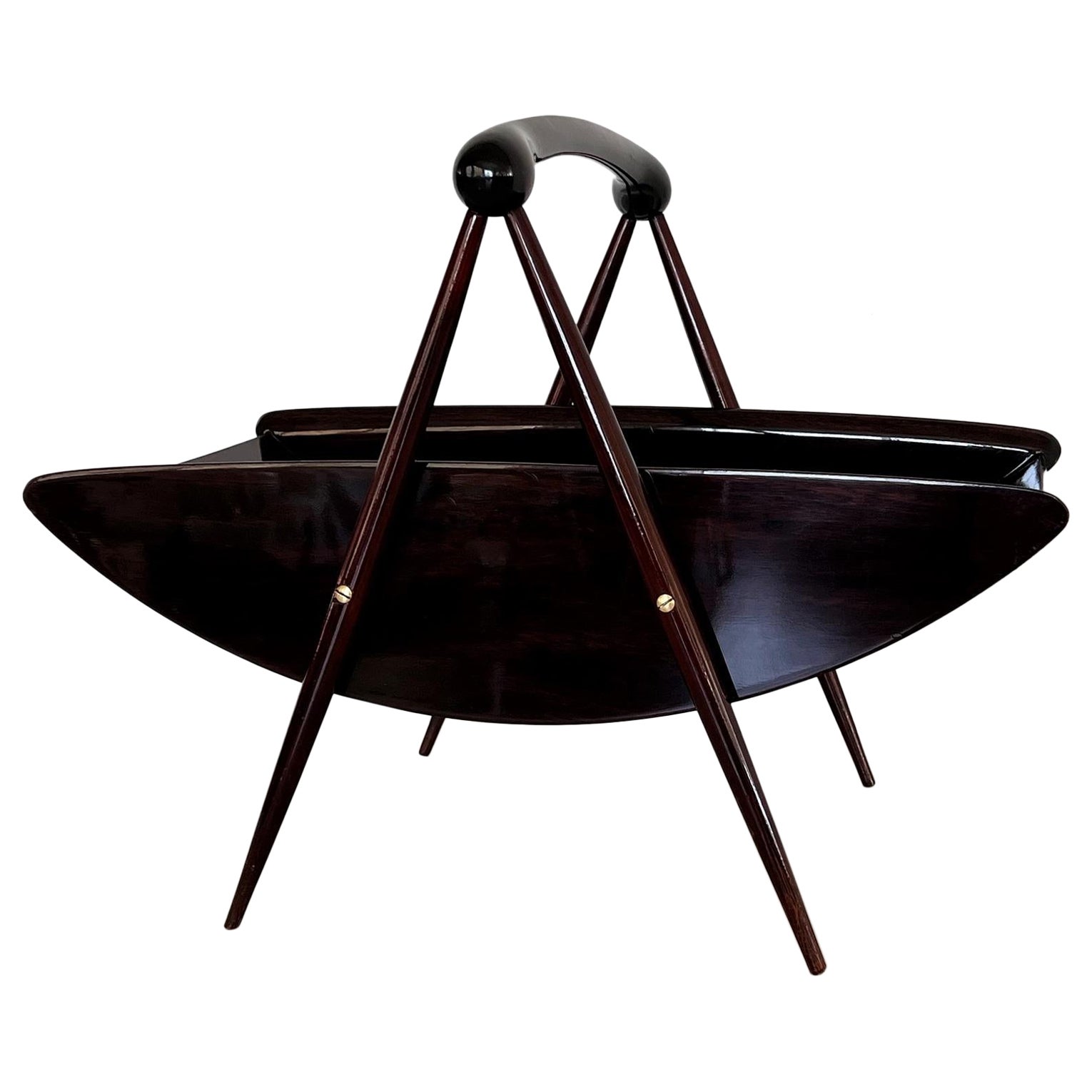Revistero en Madera del Medio Siglo Italiano, Años 60