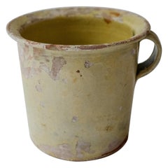19th Century Provincial Champagne Bucket in lime yellow green finish 