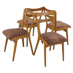 Vintage Mid century Dining Chairs by Tatra nabytok, Set of 4