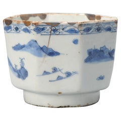 Kosometsuke Antico vaso d'acqua cinese della dinastia Ming in porcellana blu e bianca