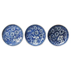 Kosometsuke Antique Chinese Ming Dynasty Plates China Porcelain Blue and White