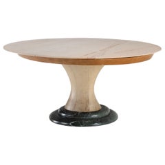 Vintage Guglielmo Ulrich Parchemin table with marble top. Italian design 1940s