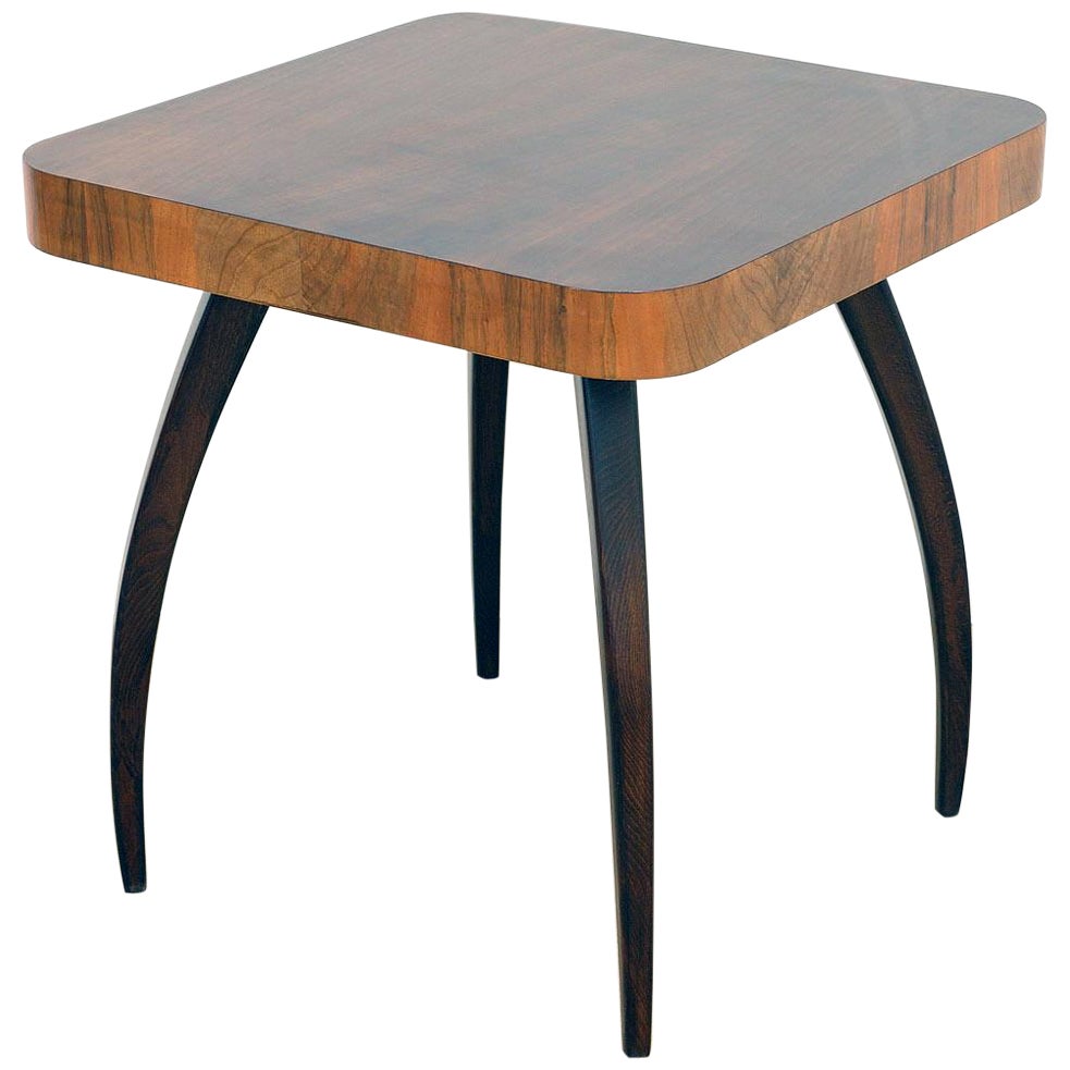 Fully renovated walnut Spider table H259 by Jindřich Halabala, 1950´s